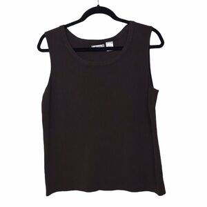 Laura Ashley Brown Sleeveless Tank Top Blouse